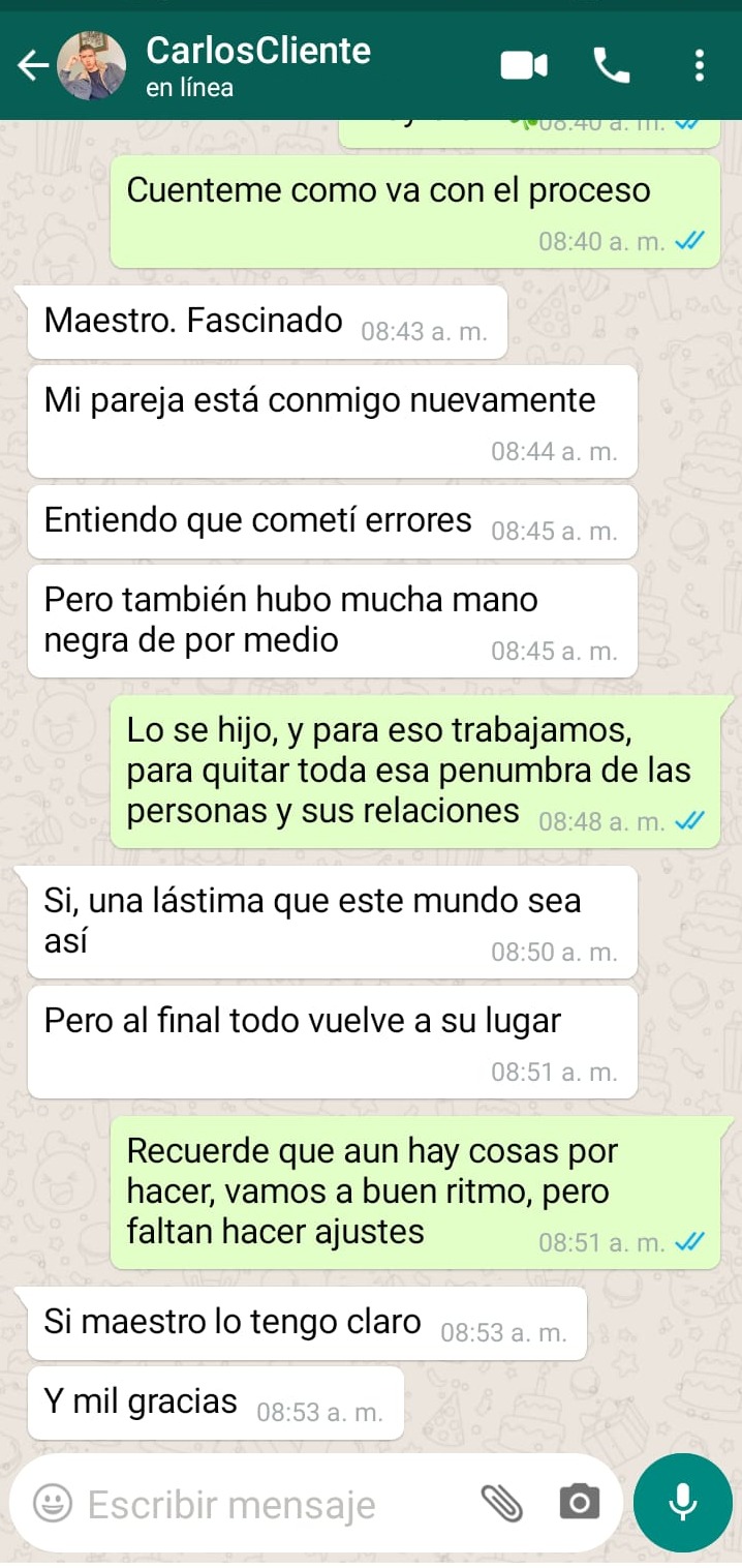 Testimonio WhatsApp Edgar
